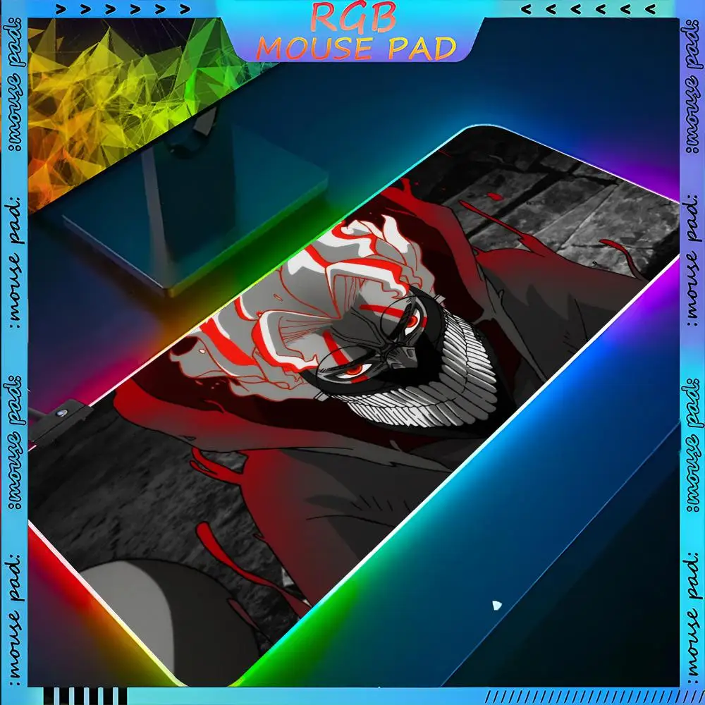 Dandadan Mouse Pad RGB Keyboard Cover Desk-mat Colorful Surface Waterproof Multi-size World Computer GamerMause pads Cute Carto