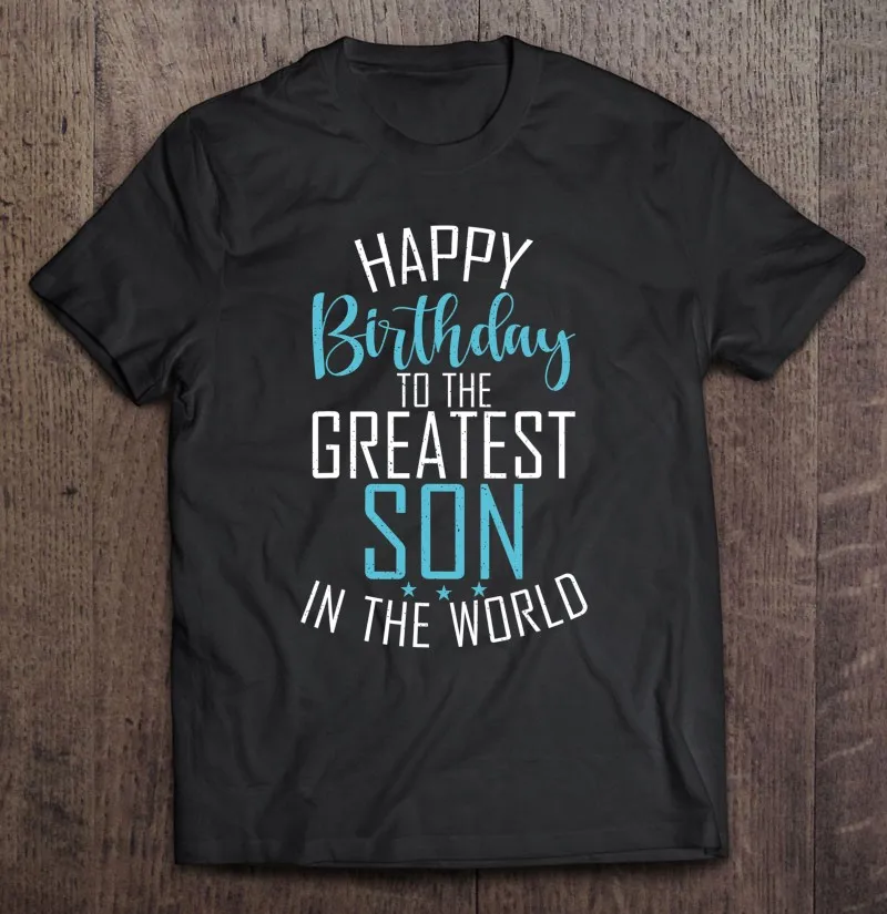 

Футболка мужская оверсайз с надписью «Happy Birthday To The Greatest Son In The World»
