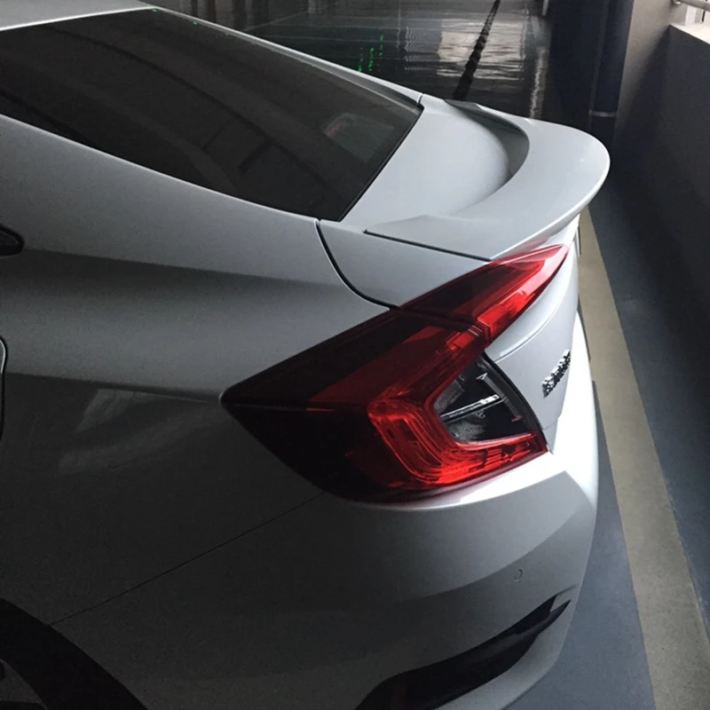 

For Honda Civic 2016-2018 Spoiler High Quality ABS Plastic Rear Boot Trunk Wing Cover Unpainted Primer Color Rear Spoiler