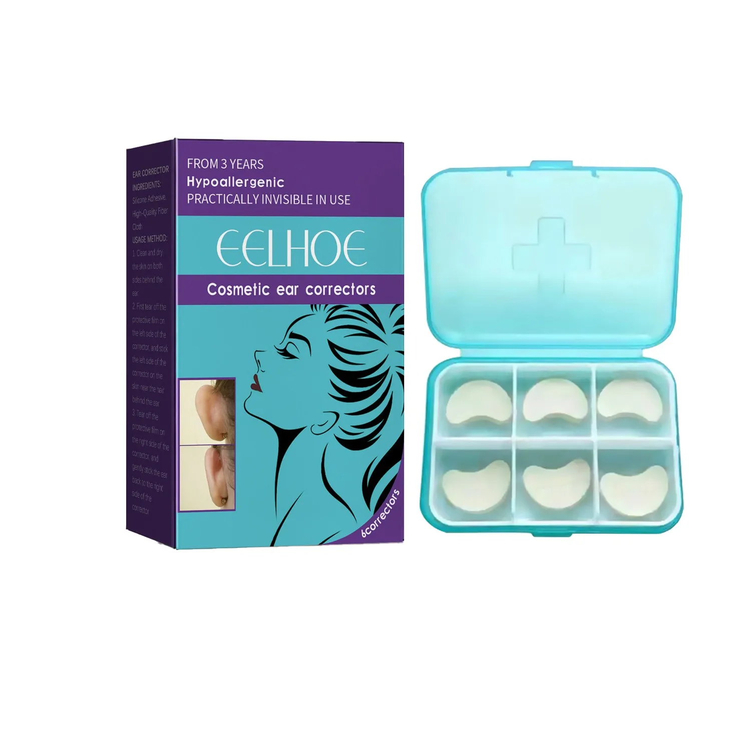 Рисунок 2 - Силиконовые коррекции вальгусной деформации ушей