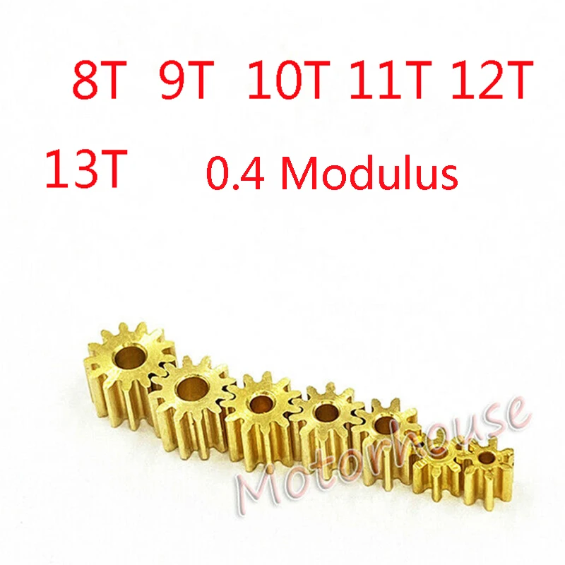 

0.4M Modulus Brass Metal Copper Gear 7T/8T/9T/10T/11T/12T/13T Teeth Copper Gear Transimission Gear For 1mm 1.5mm 2mm Motor shaft