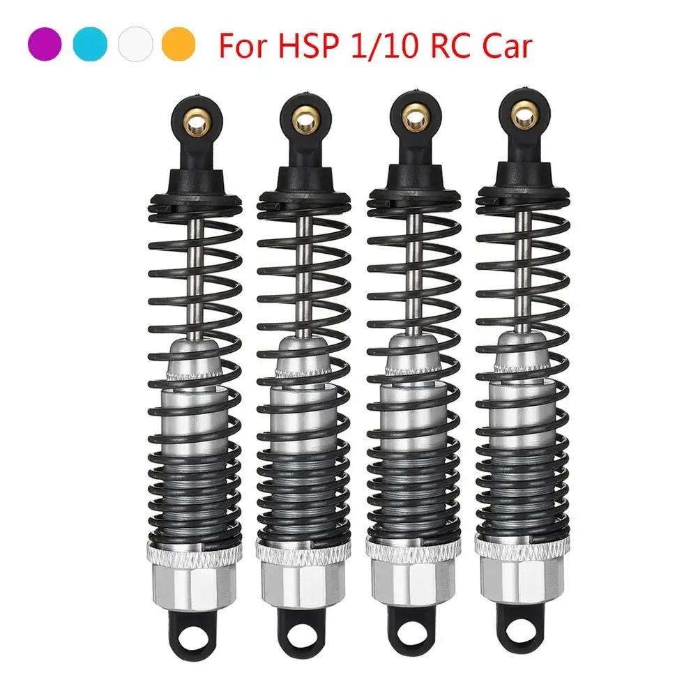 

4PCS 100MM Front Rear Shock Absorber Damper 108004 Upgrade for 1/10 HSP RC Car Parts - Silver Accessories