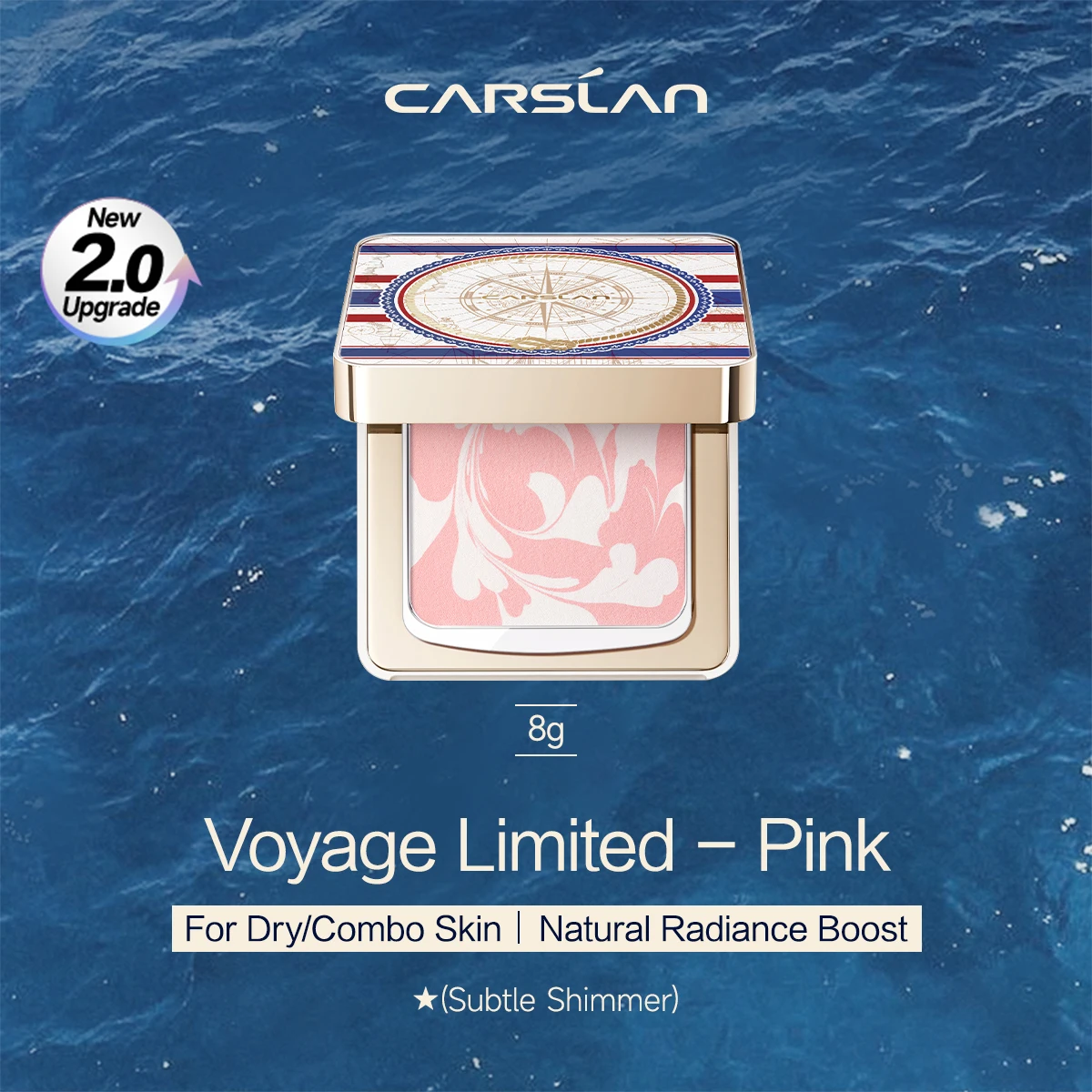 

CARSLAN Voyages Limited Black Magnet Soft Focus Pressed Powder Waterproof 24H Longlasting Oil Control Translucent Setting Powder