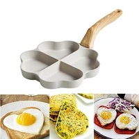 creative 4 holes heart shaped omelet frying pan durable non stick cookeare egg pancake saucepan cooking pots kitchen kitchenware