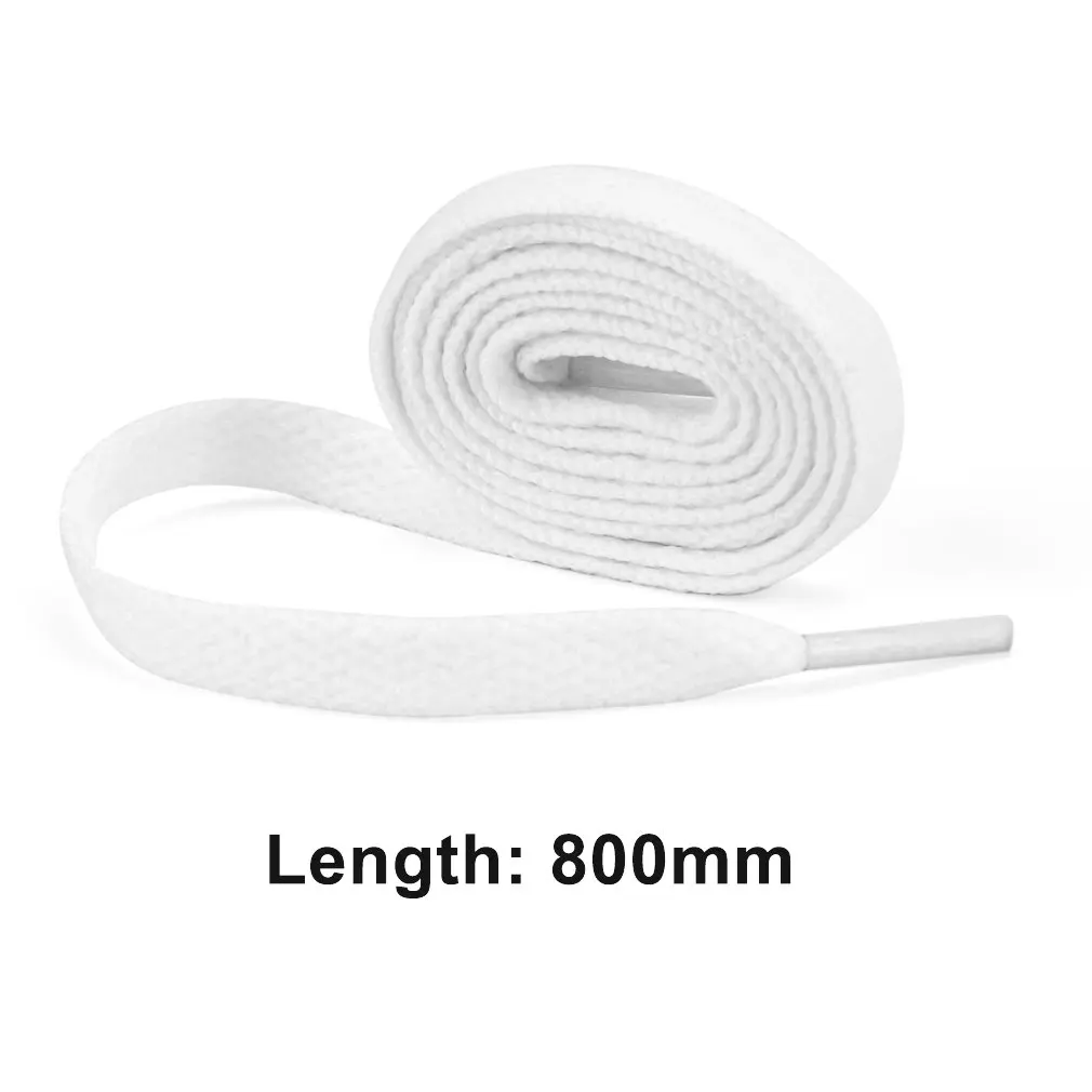 

1pcs Flat Polyester Shoelace Coloured Bootlace Sports Shoe Sneakers Shoe Laces Rope Unisex Adult Kids Elastic Running Athletic