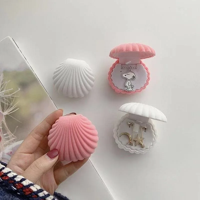 

2022.Cute Shell Shape Jewelry Display Gift Box Case for Necklace Earrings Ring