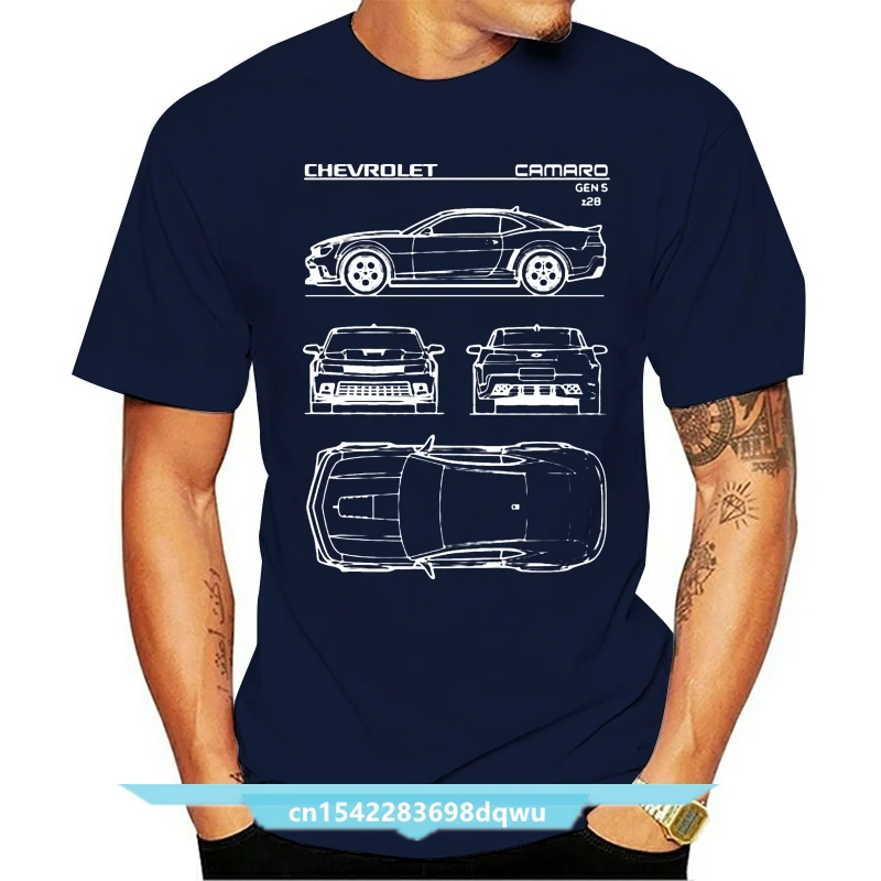 

Футболка для мужчин и женщин, лакированная белая рубашка для Chevrolet Camaro Gen 5, унисекс