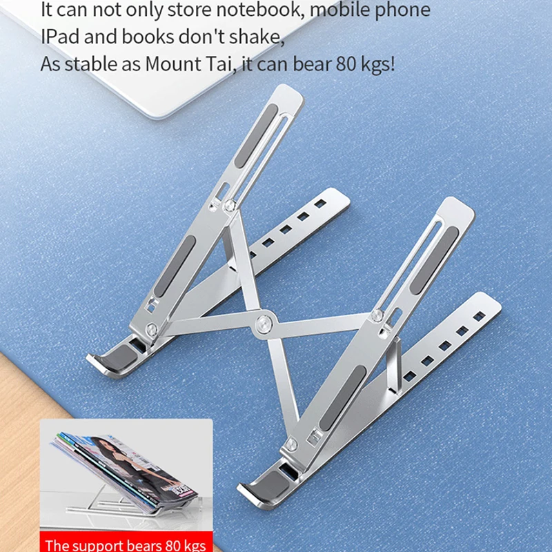 

Складная подставка для ноутбука, портативный держатель для ноутбука, регулируемый подставка, охлаждающий кронштейн, аксессуары для ноутбу...