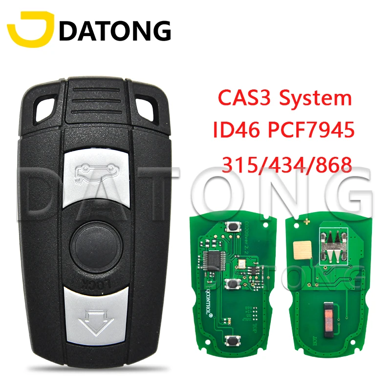 Datong World Car Remote Key For BMW CAS3 System 1 3 5 Series X5 X6 Z4 ID46 PCF7945Chip 315/434/868 Auto Smart Control Card Key