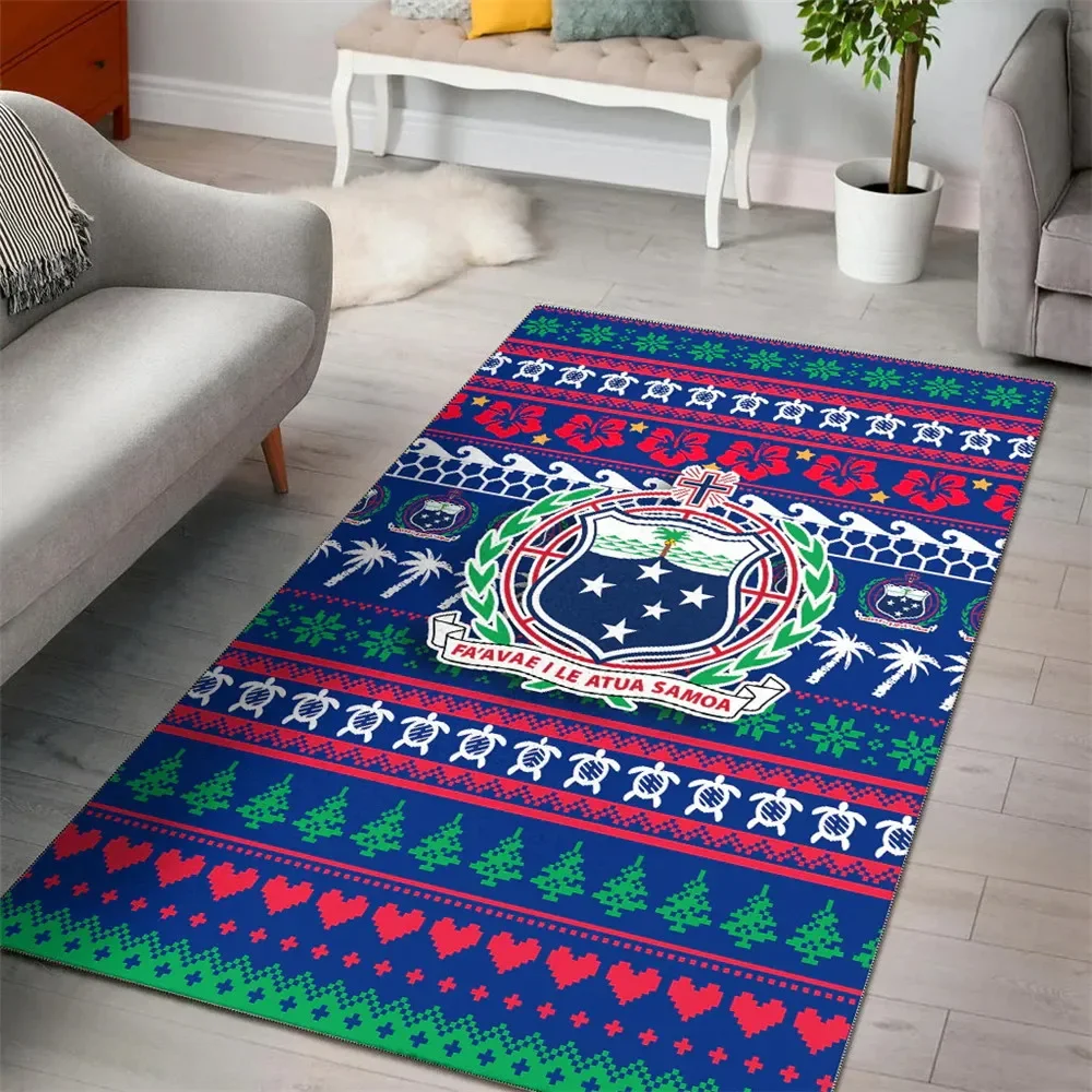 HX Fast Samoa Area Rug Полинезийский энтузиазм Татуировка узор 3D печатные ковры для