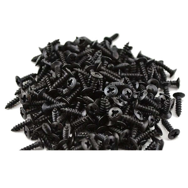 

100pcs Black Guitar Pickguard Screws For Fender Strat/Tele Electric Guitar Bass