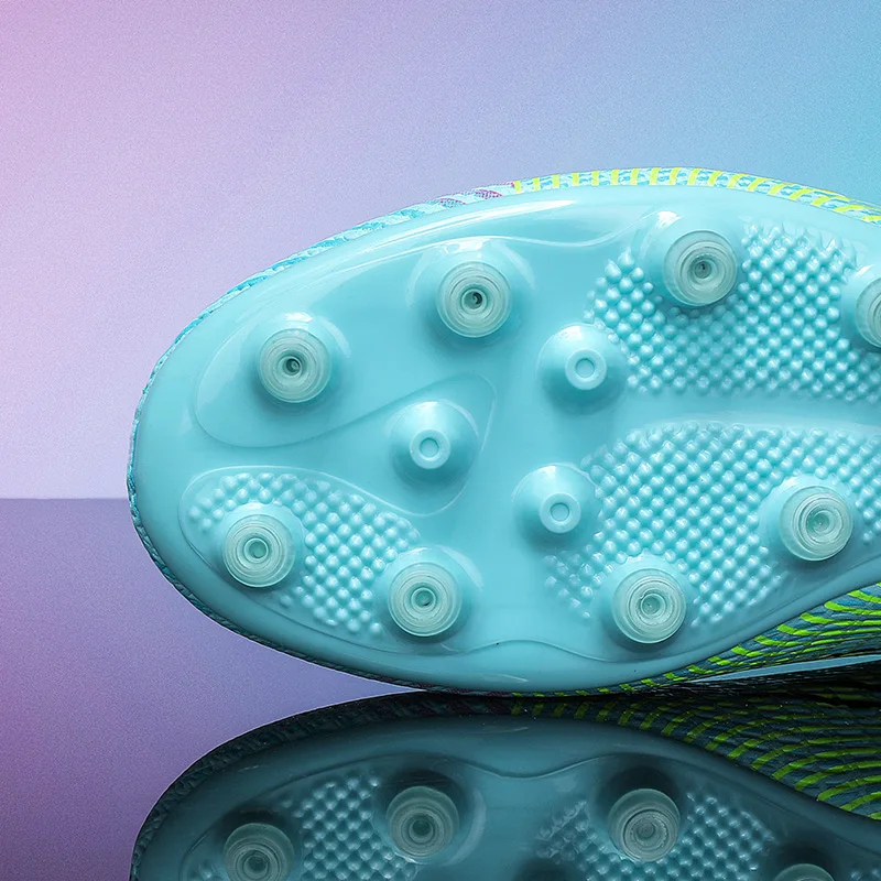 High top men's soccer shoes short spikes indoor soccer training shoes long spikes grass non-slip athletic sneakers