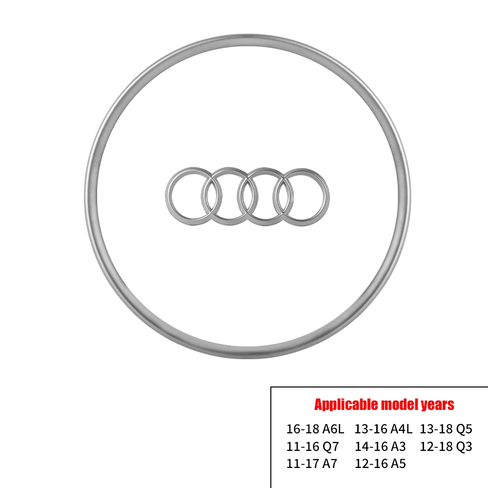 

Авто рулевое колесо с логотипом, декоративная наклейка, сменный чехол для AUDI A6L 2016-2018 A4L 2013-2016 Q5 2013-2018 Q7 A7 A3 Q3