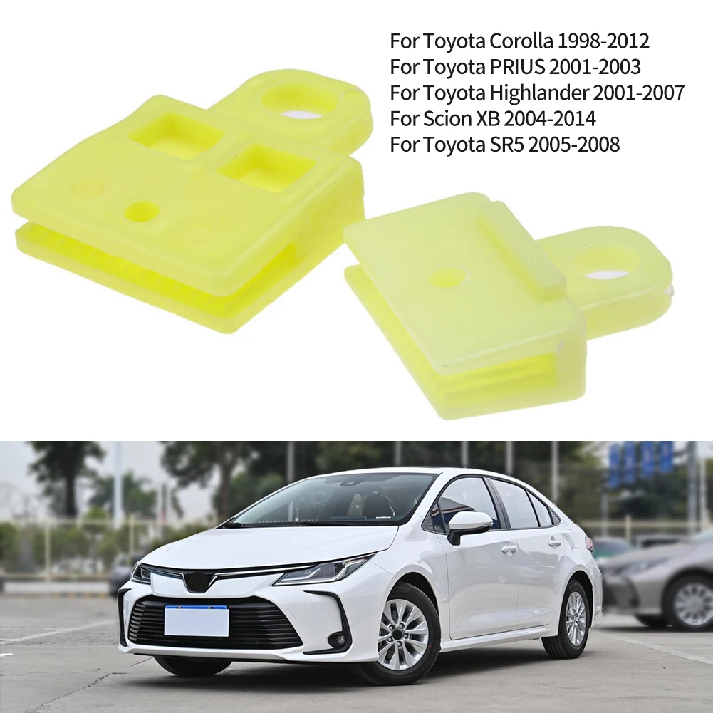 

2pcs Yellow Car Door Glass Channel Clips For Toyota Corolla 1998-2012 Interior Accessories Auto Fastener Clip ABS