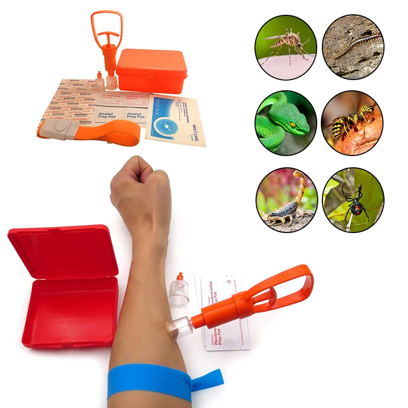 

Outdoor Camping Extractor Emergency First Aid Kit Wild Vipers Venomous Bees Biting Survival Vacuum Pump Rescue Safety Tool