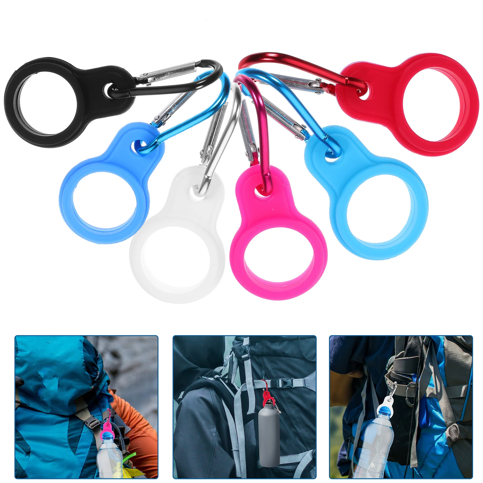 

Kettle Buckle Multipurpose Bottle Hooks Hanging Buckles Outdoor Carabiner Silicone Holder Clip Travel Water Holders Carabiners