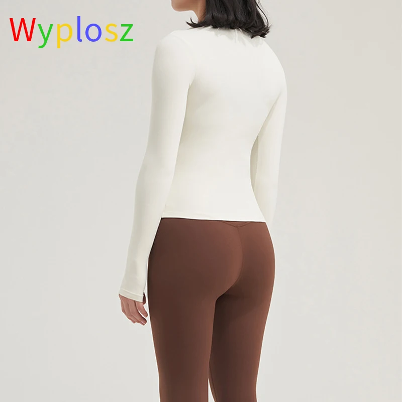 Wyplosz Tight Shirts For Women Crop Seamless Gym Yoga Fitness Tops Workout Comfortable Breathable Elastic Quick Drying Soft Nude