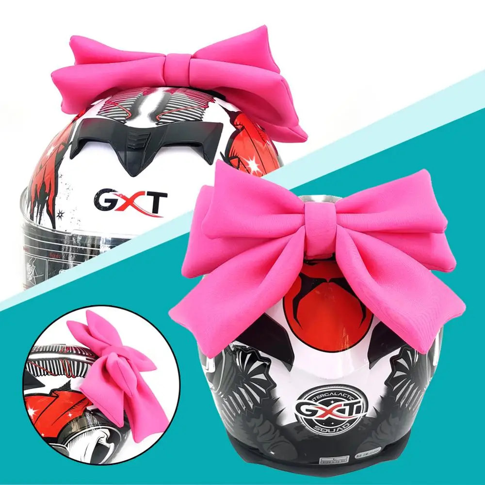 

Helmet Bowknot Motorcycle Helmet Decorative Accessories Knot Bike Bowknot cosplay Adhesive Quick release Extra large bow