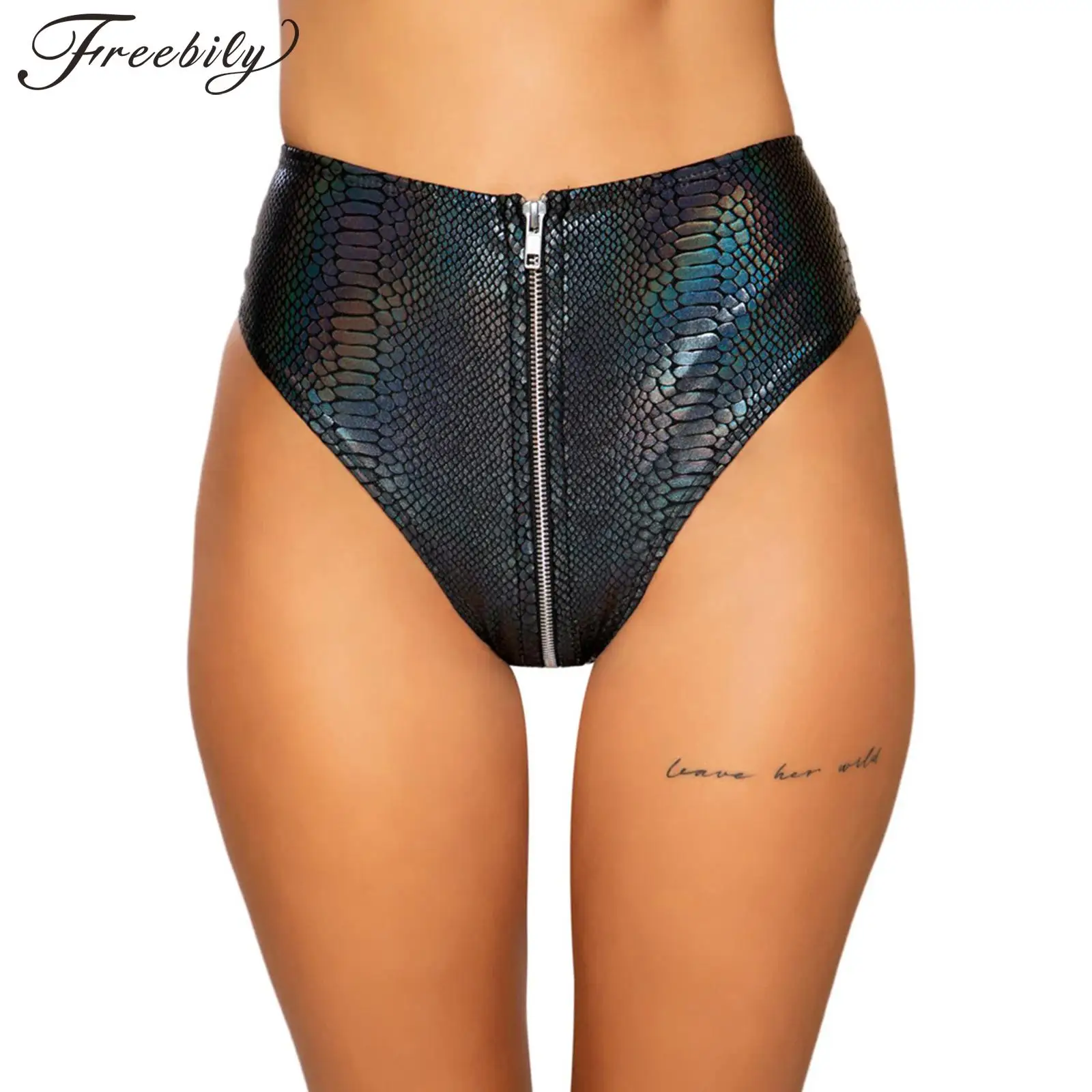 

Сексуальные женские горячие шорты со змеиным принтом, женские обтягивающие шорты на молнии с завышенной талией для вечерние НКИ, клуба, фес...