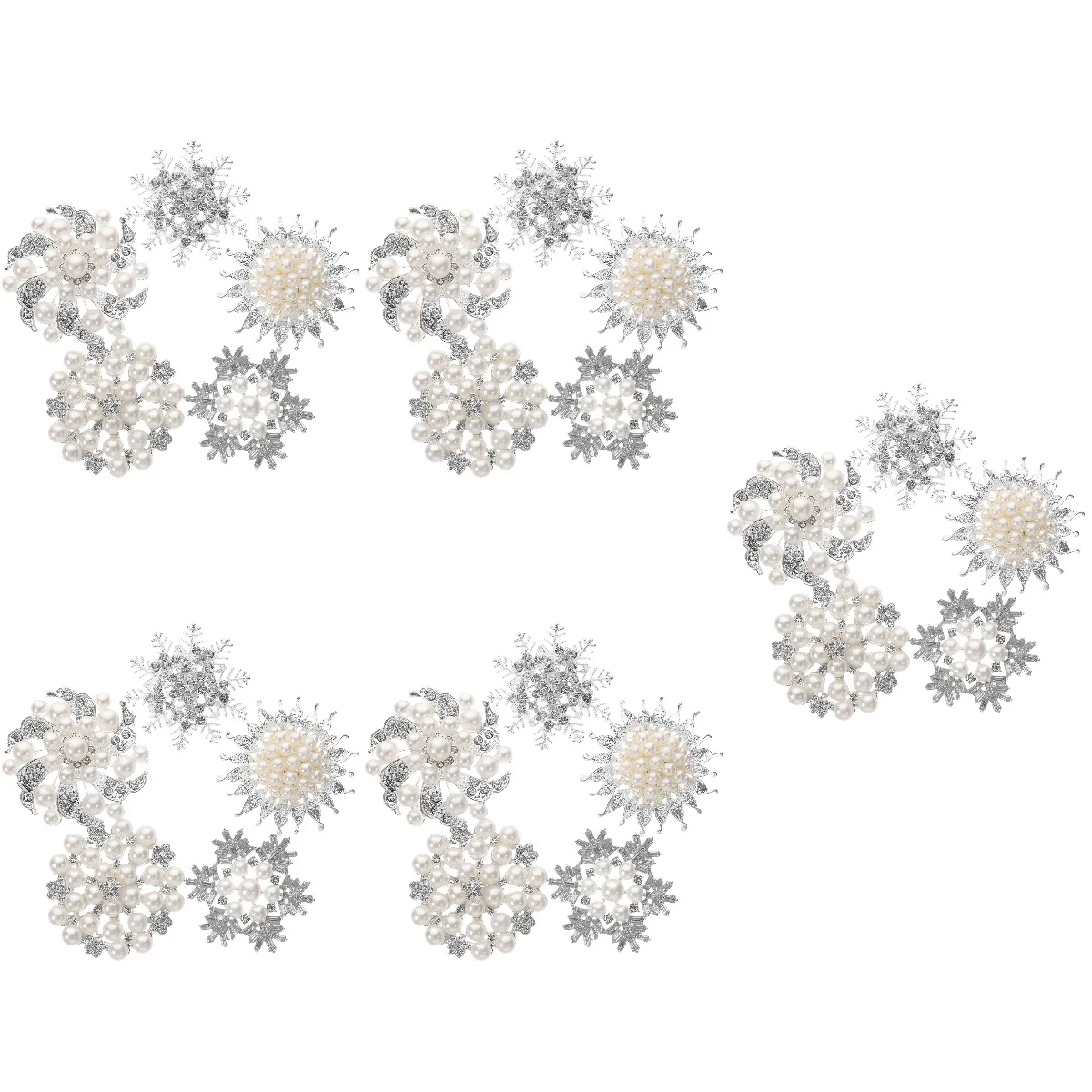 

25 Pcs Diamond Buckle Wedding Headpiece Bride Hair Clip DIY Supplies Clothes Charms Headdress Alloy Miss Clips Accessories