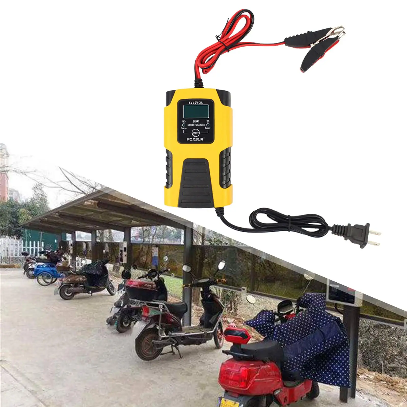 

6V 12V Car Battery Charger for ATV Yacht Wet Dry Lead Acid Batteries