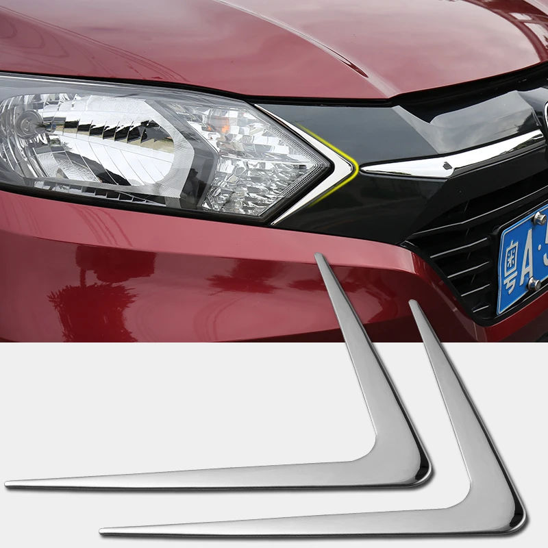 

For Honda HRV HR-V 2014 2015 2016 2017 Car Headlights Trim Covers Decorative Head light Triangle Covers Frame Auto Accessories