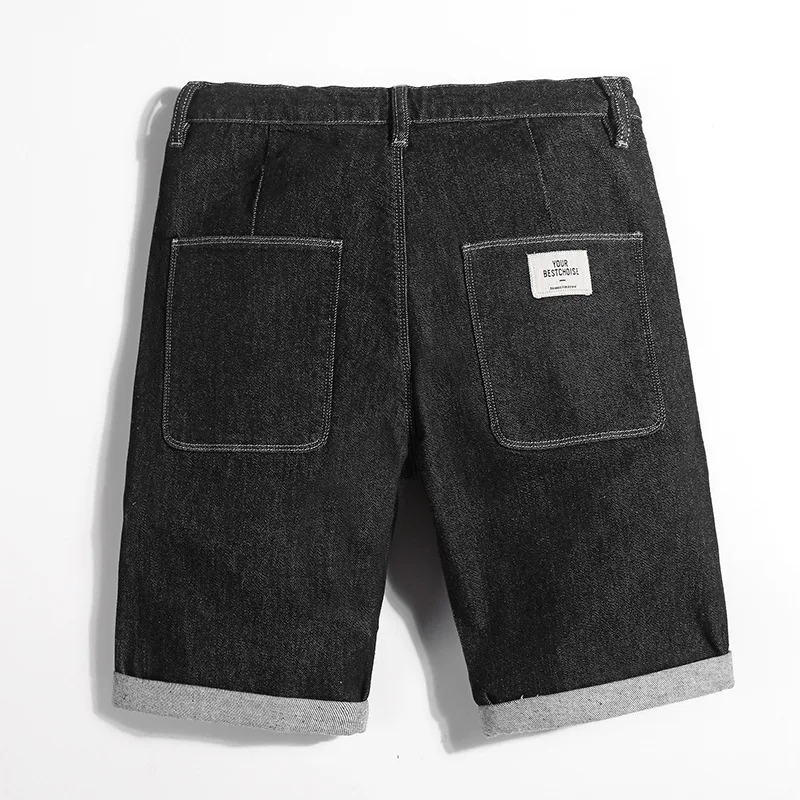 Men's Denim Pants Fashion Loose Wide Leg Jeans Casual Streetwear Printed Cross Trousers Pure Cotton Pants Baggy Men Jeans