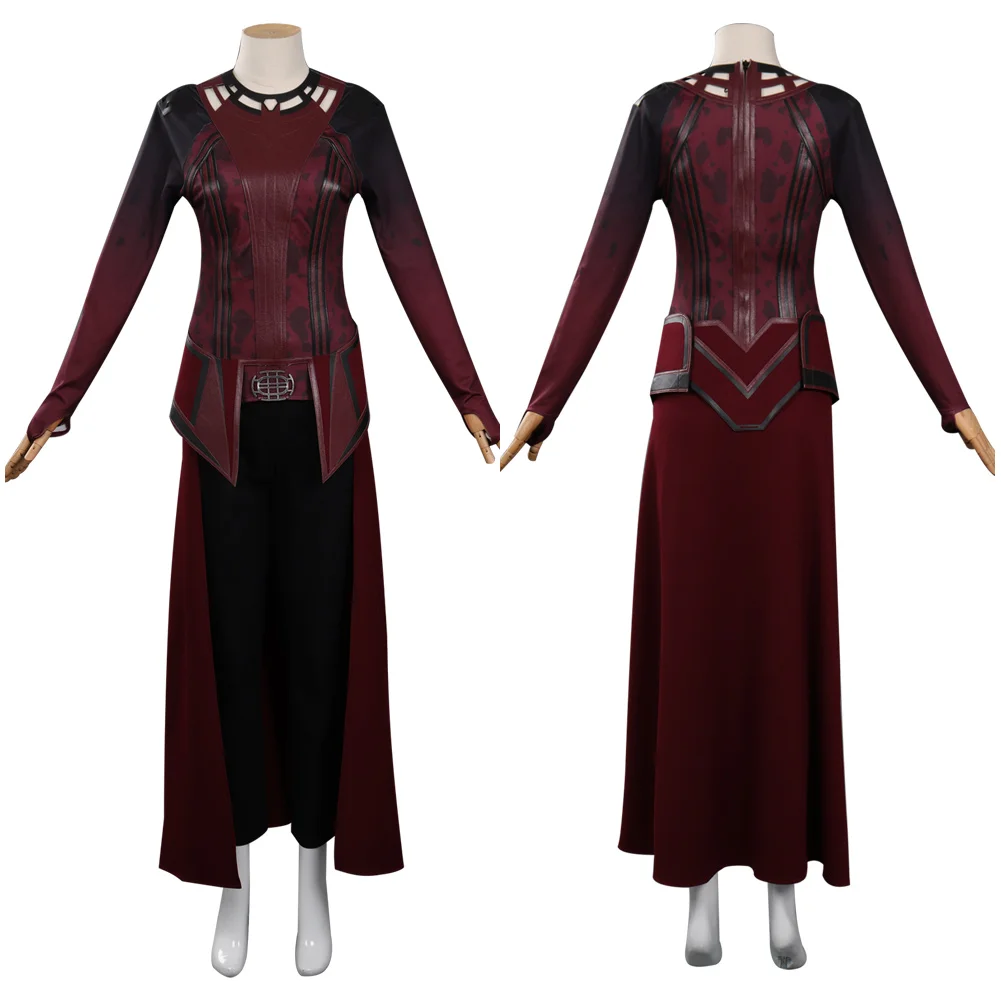 

Strange in the Multiverse of Madness Scarlet Witch Wanda Cosplay Costume Outfits Halloween Carnival Suit