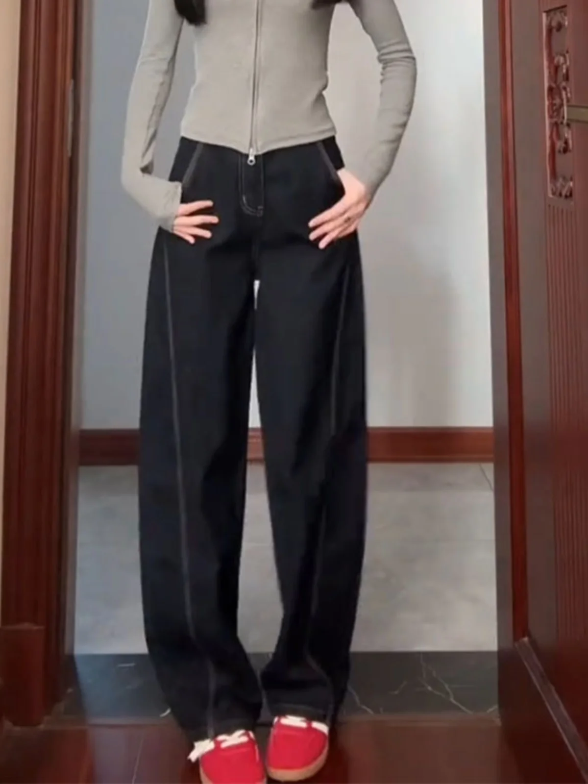 Большие размеры бананы маленькие женские ретро-джинсы с изогнутыми ножками