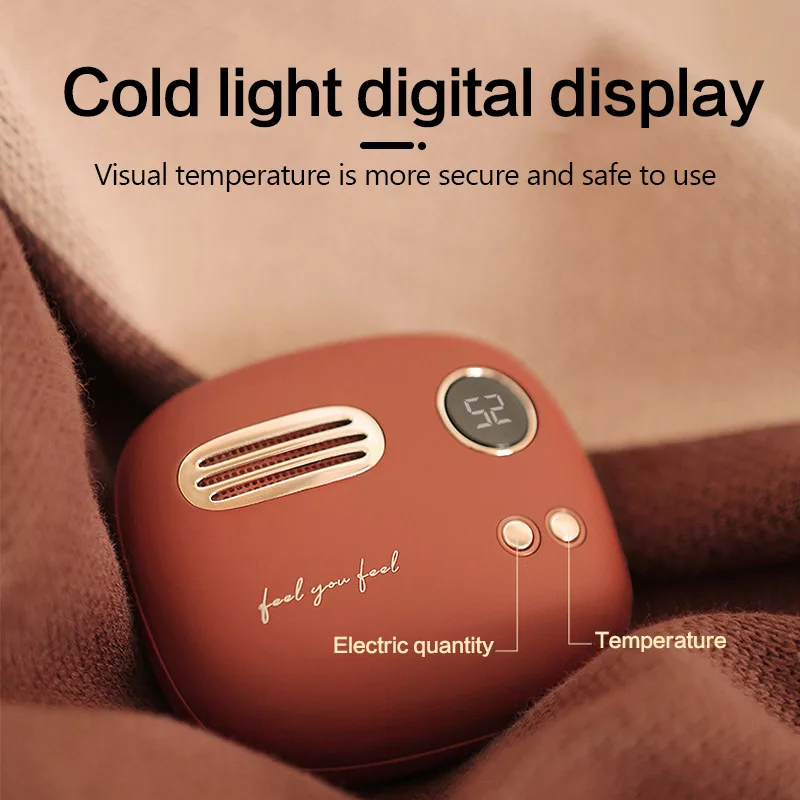 

Новый цифровой дисплей температурный обогреватель для рук внешний аккумулятор ретро-динамики карманный мини внешний аккумулятор двусторонний Обогрев для 12
