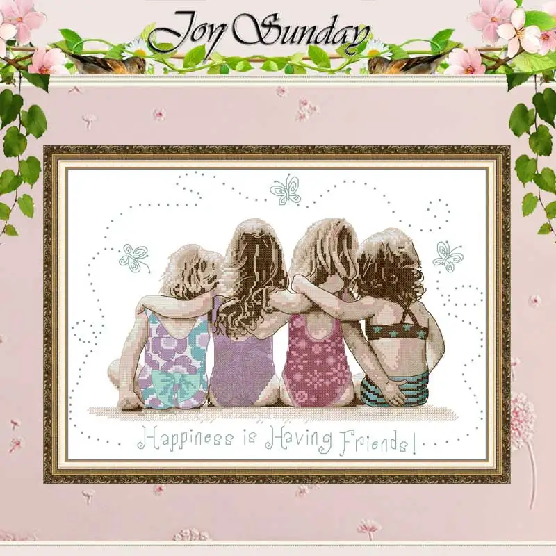 

Набор для вышивки крестиком 11CT 14CT с узорами детства