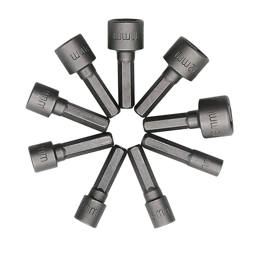

9pcs 5-13mm Steel Power Nut Driver Drill Bit Set Hex Shank Metric Socket Wrench Adapter Kit Handgereedschap