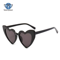 teenyoun new fashion love sunglasses carina laus same sunglasses womens gradient color heart shaped glasses are expensive