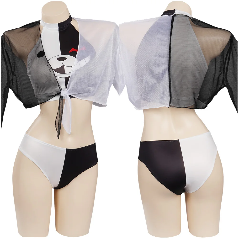 

Купальник бикини Danganronpa, костюм для косплея, сексуальный купальник, накидка, костюмы для Хэллоуина, карнавала, костюм