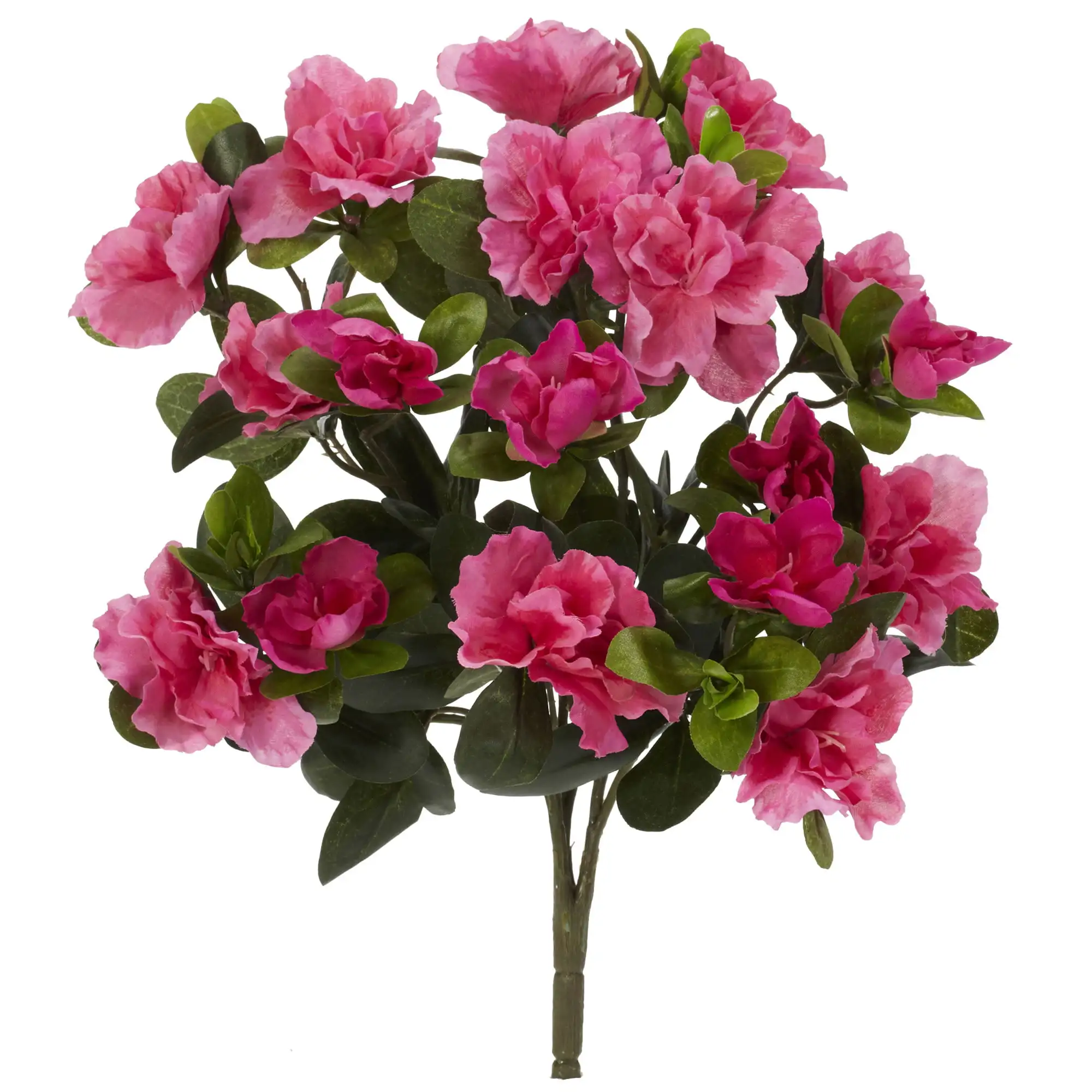 

13" Azalea Plastic Artificial Plant (Set of 4), Pink