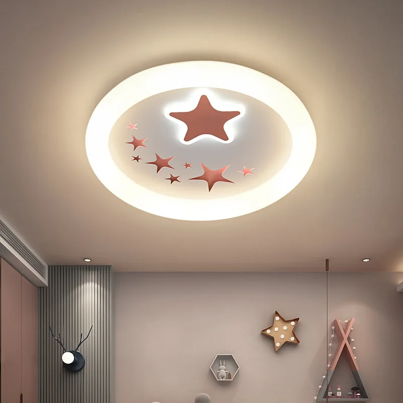 

Homhi Star Heart Shaped Children's Room Ceiling Lamp Creative Nordic Style Light Decoration Kid’s Bedroom Decoration ZXD-018