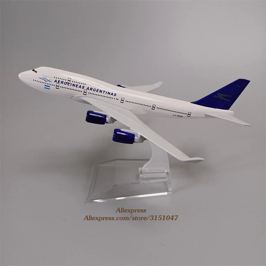 

16 см металлические самолеты из сплава Aerolineas Серебристые B747 авиакомпании модель самолета Боинг 747 дыхательные пути литой самолета Модель самолета подарки для детей