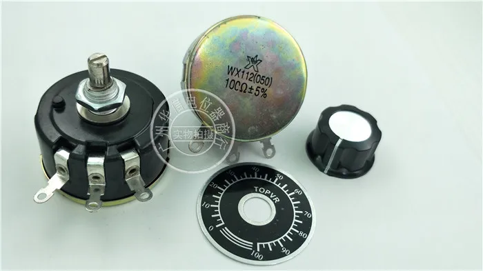 

Проволочный потенциометр WX112 5 Вт 100 Ом с крышкой и пластиной A03