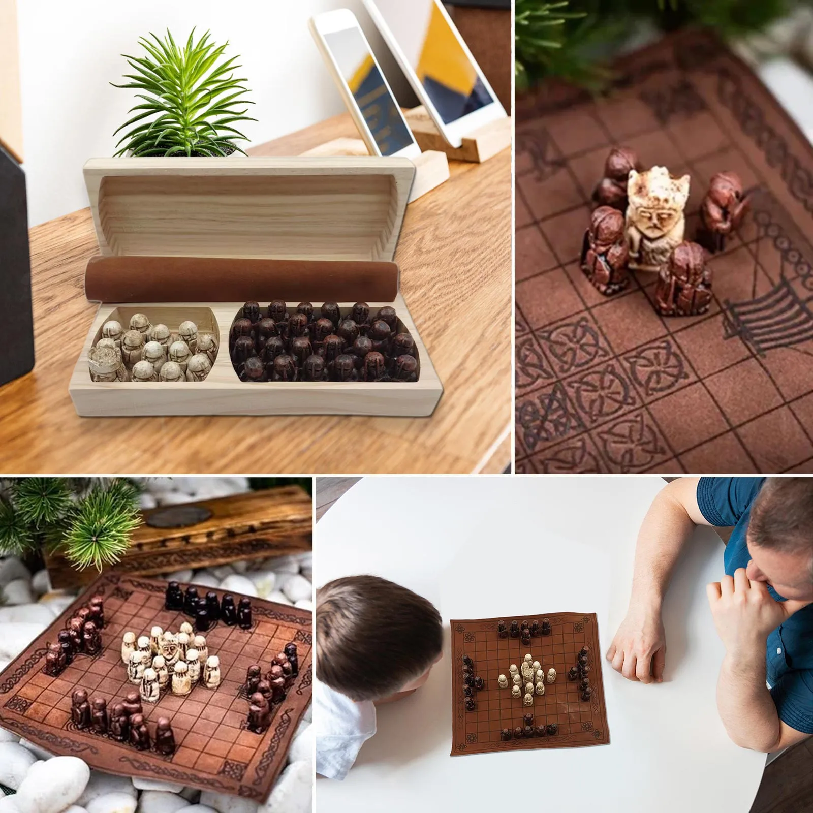 

Resin Leather King Soldier Chessboard Set Decorative Ornament