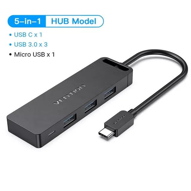 

for MacBook Pro iPad Samsung Galaxy Note 10 S10 USB HUBVention USB C Hub to USB 3.0 USB C 3.1 Gen 1 Micro Power Hub Adapter