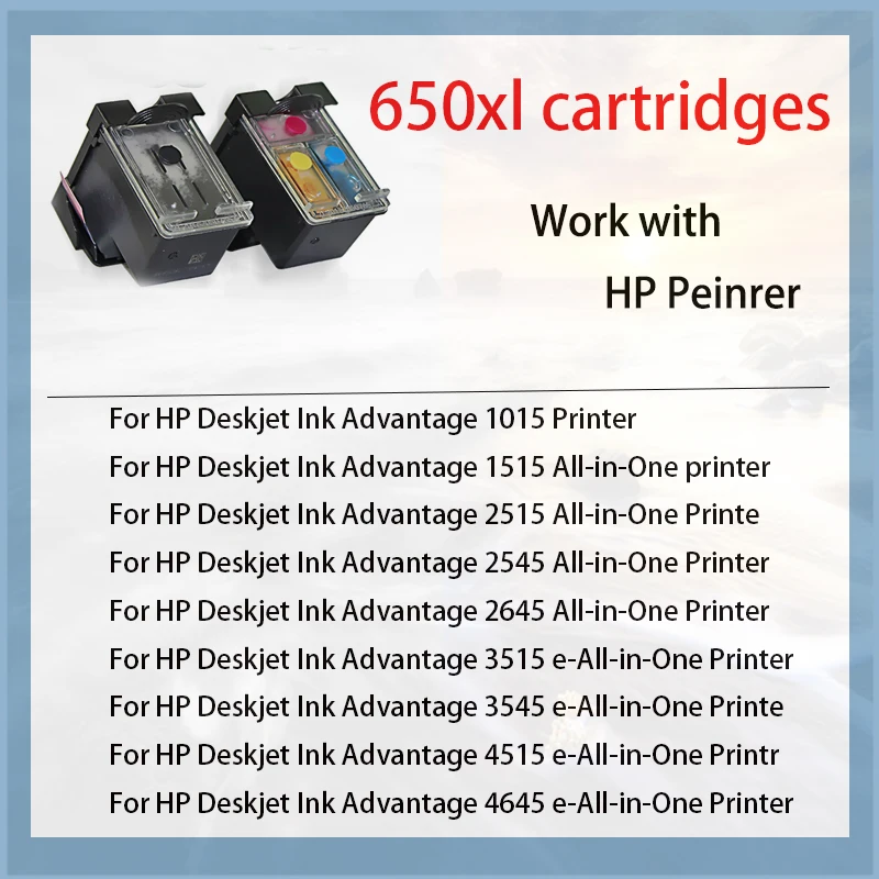 Картридж для принтера HP 650 XL HP650 Deskjet 1015 1515 1516 1518 2515 2545 2645 2646 3515 3545 4510 4645