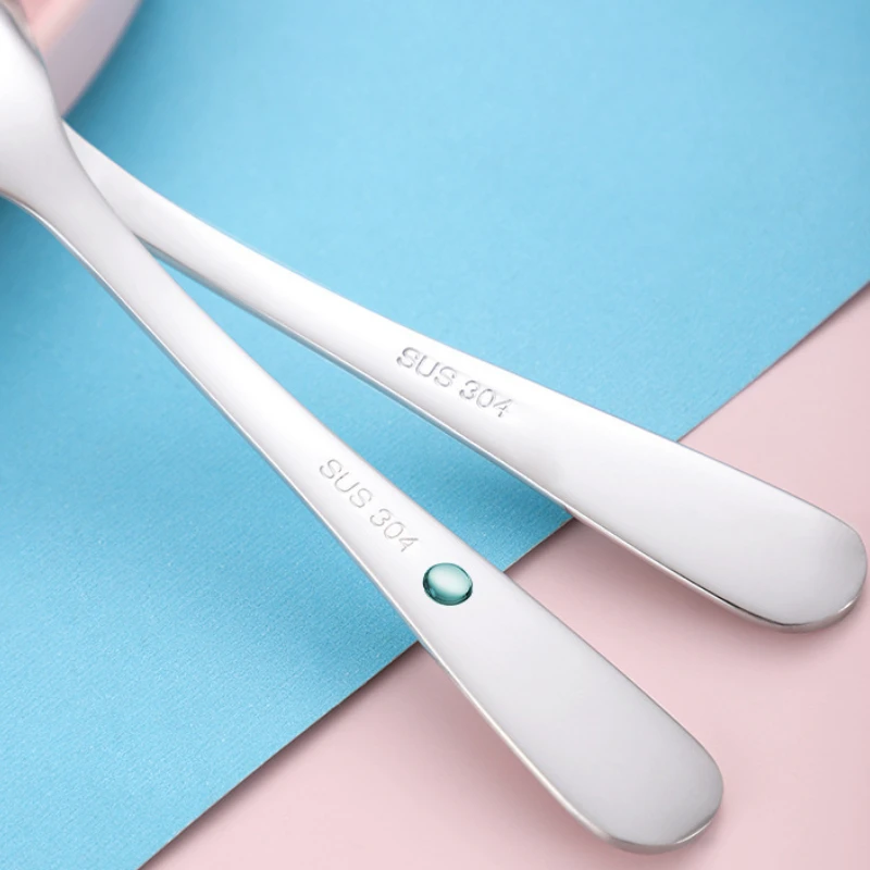 Детские гаджеты мультяшный медведь олень узор детская ложка из нержавеющей