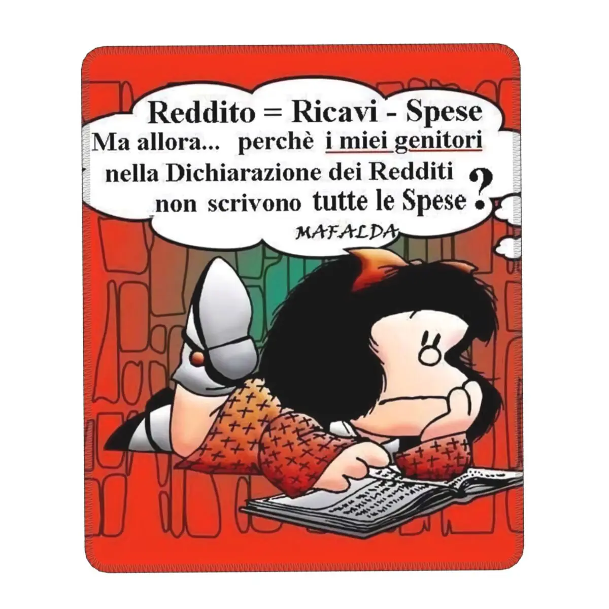 Коврик для мыши Quino Comic Cartoon Mafalda с нескользящим резиновым основанием, персонализированный игровой коврик для мыши, аксессуары для офисного ПК-стола.