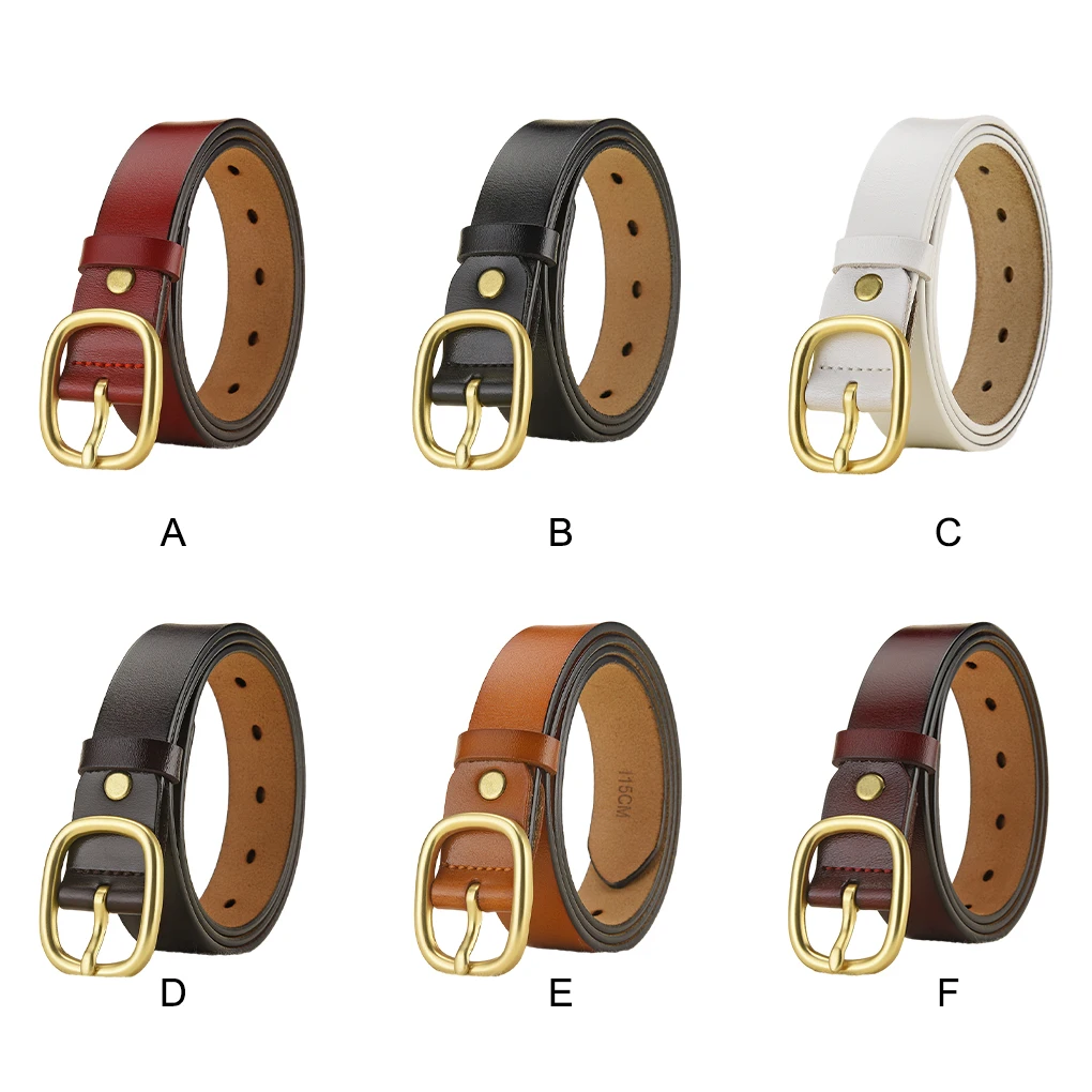 

Premium PU Leather Belt With Buckle - Elegant And Fashionable Can Match Casual And Formal Wear Women Female Belt Dark red 110cm