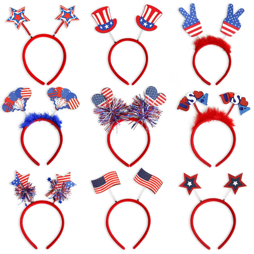 

American Independence Day Decoration Sequined Headband USA National Day Hairband Kids Happy USA Independence Day Party Favors