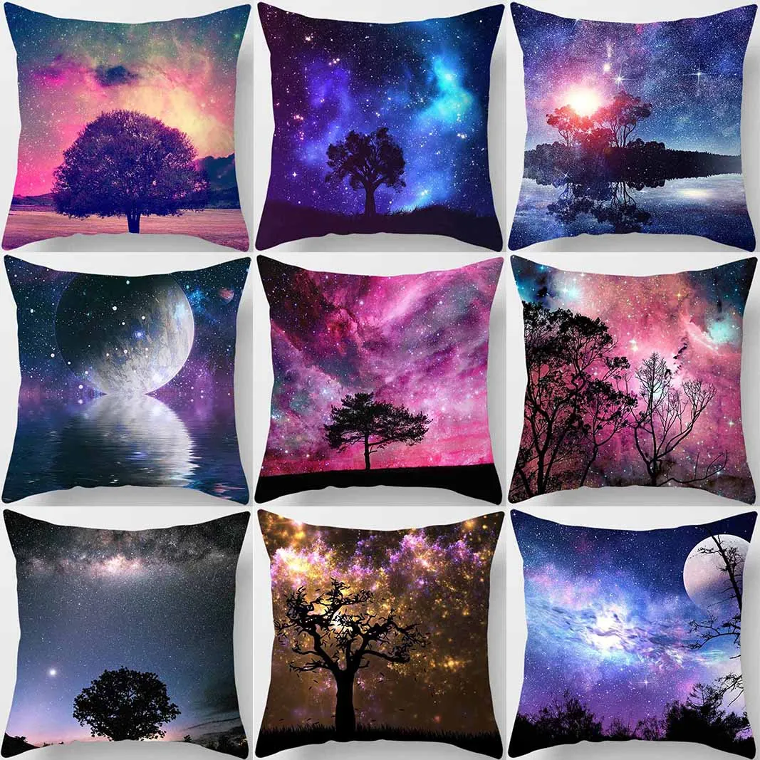 

Модная Звездная елка, тень, цвет, домашний декор, печатная фотография, 45x45 см