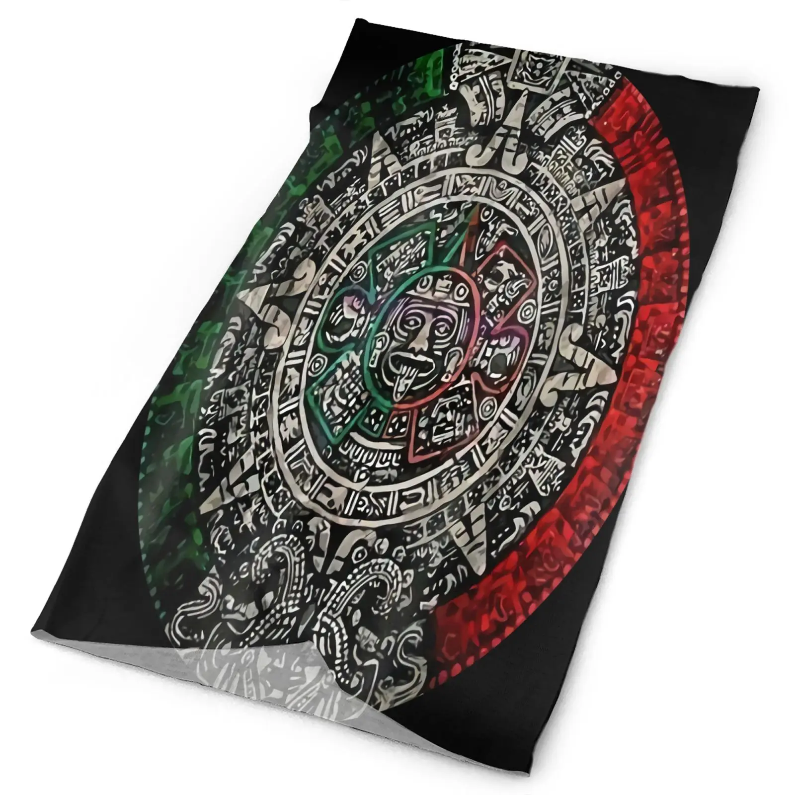

Aztec Calendar Sun Stone Mexican Art Men's Bandana For Snowboard Anime Scarf Cycling Running Accessories Buff Mask Bandana Man
