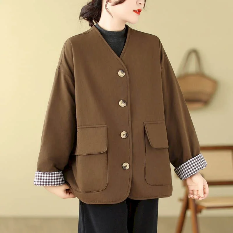 Блейзеры для женщин повседневные куртки с длинными рукавами и v-образным вырезом