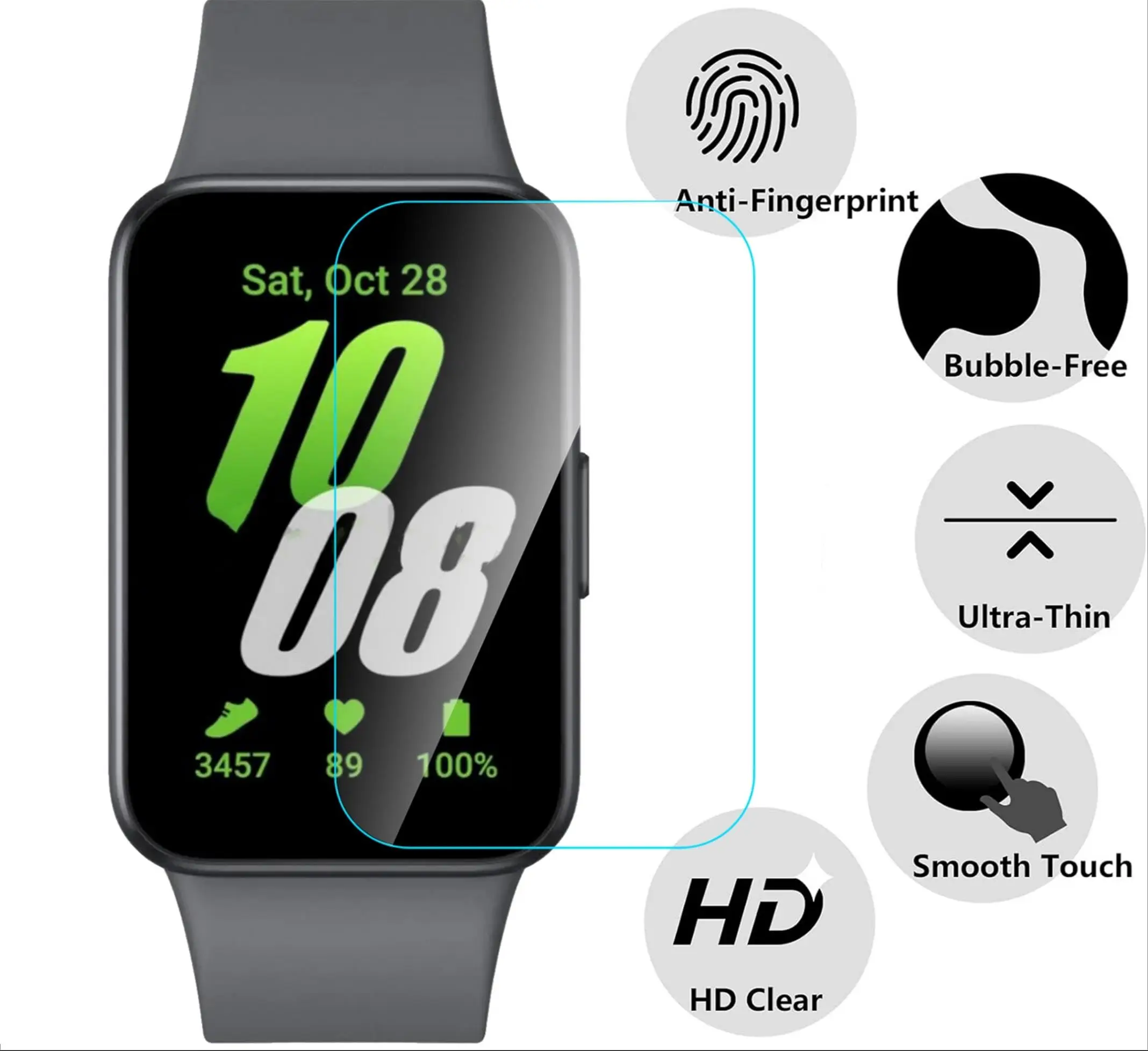 Samsung Galaxy Fit 3 ультратонкая гидрогелевая пленка защитная для экрана от царапин