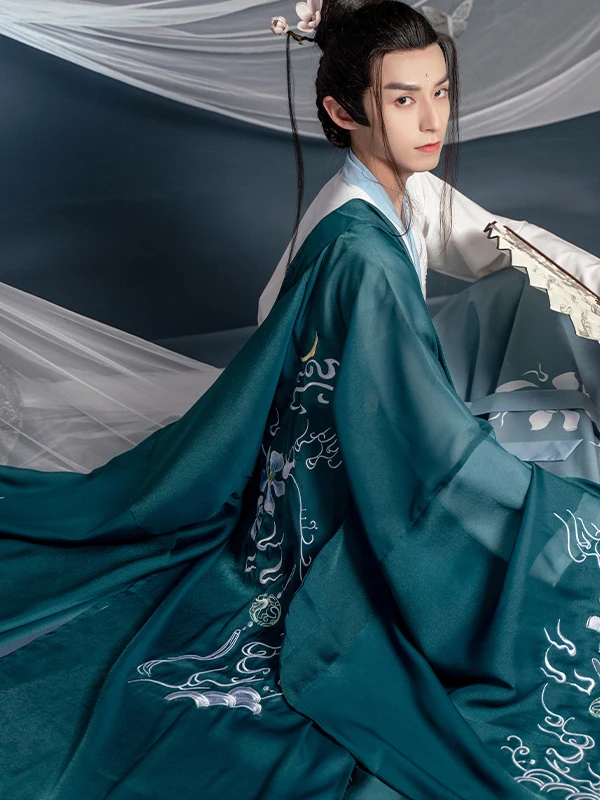 

New Modern Hanfu Man Chinese Traditional Dress Kimonos Mujer Tang Dynasty Style Childe Hanbok Handsome Cosplay Multiple Suit